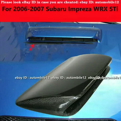 Carbon Fiber Hood Bonnet Intake Vent Scoop For 2006-2007 Subaru Impreza WRX STi • $205