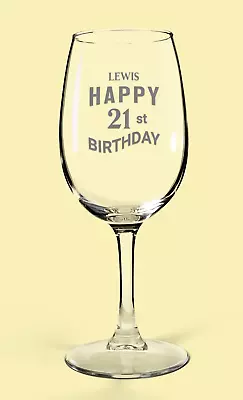 Personalised 21st Birthday Pint Glass Mixer &  Wine Option Any Name  Free P&P • £9.99