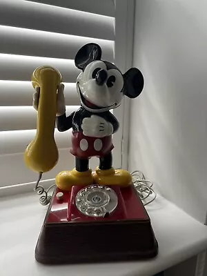 Vintage Mickey Mouse Telephone  Rotary Dial Disney Phone • £100