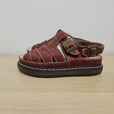 Dr Martens Vintage Dune 8330 Fisherman Gladiator Chunky Red Sandals Size Uk 12 • £119.99