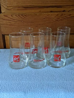 6 VTG 1970s 7up The Uncola Upside Down Glasses  • $7.50