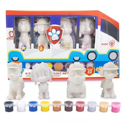 4 X Paw Patrol Models Skye Chase Rubble Marshall Paint Your Own Craft Activity • £11.75