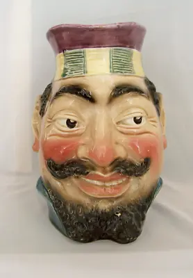 Large Old Sarreguemines Type Majolica Character Face Jug • $50