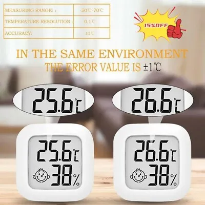 $3.24 • Buy Digital LCD Thermometers Humidity Meter Room Temperature Indoor Hygrometer