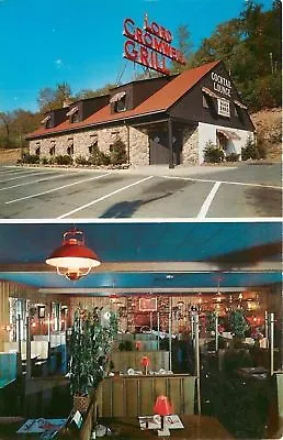Meriden Connecticut~Lord Cromwell Grill~Inside Out~Booths~Map~1959 Postcard • $6