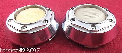 Sendel Wheels Chrome Custom Wheel Center Caps Set Of 2 # C-068 02R1 • $49