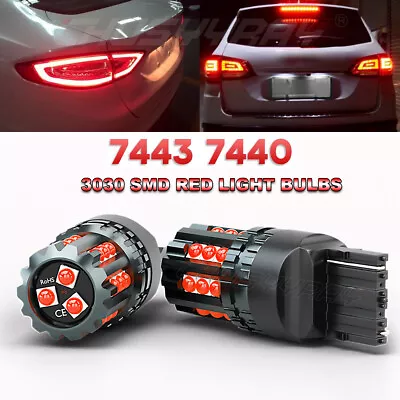 Pair Red T20 7443 7440 LED Brake Tail Light Bulb For Toyota Corolla 2009-2019 • $17.99