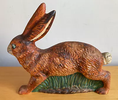 $174.99 • Buy Vaillancourt Brown Easter Bunny Folk Art Figurine 2003 Sprawling Rabbit Hare