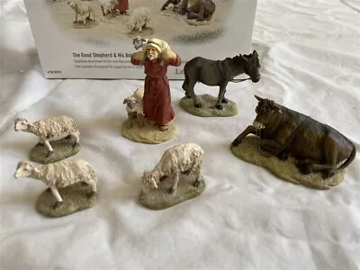 Dept 56 Little Town Of Bethlehem Nativity Good Shepherd & Animals 59791 Set 6  • $30