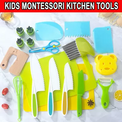 Kitchen Tools Safe Knives Set Perfect For Picnics Real-Toddler Kids Montessori • $11.55