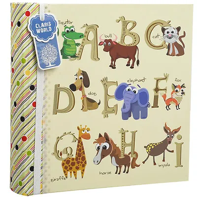 Baby Alphabet/Number Photo Album Holds 200 Photos 4'' X 6 -Ideal Gift CL-6822 • £15.99