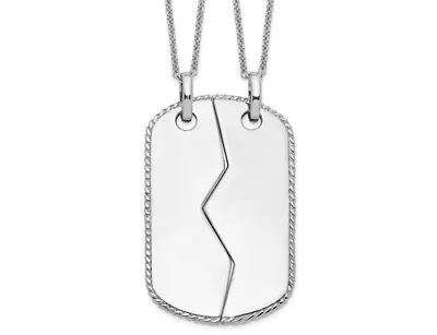 Military Mizpah Pendant For Two In SS W Chain • $169