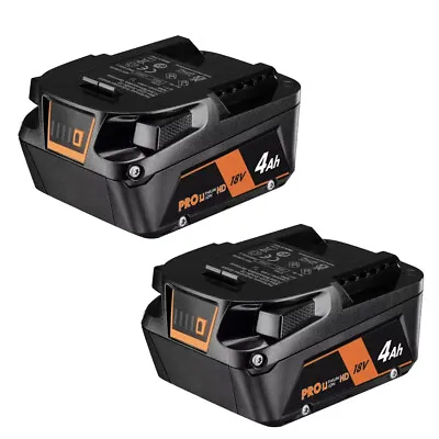 2x For RIDGID AEG 18V Force 4.0Ah Lithium Battery Pro Cell Cordless A18FB4 NEW • $83.98