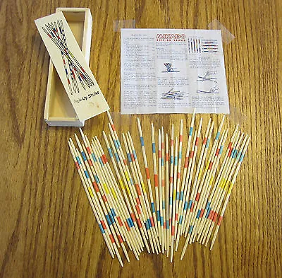 1 Set Of New Wood Pick Up Sticks With Wooden Box Pick-up Mikado Spiel Game • $6.13
