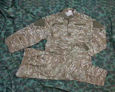Tiger Stripe Desert Camo Shirt Pants Top Bottom BDU Set Uniform • $59