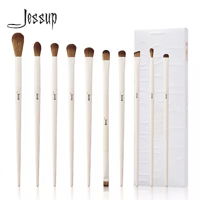 Jessup Makeup Brushes Set 10pcs Foundation Eyeshadow Blush Eye Brow Makeup Brush • $22.85