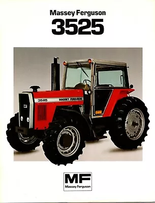 Massey Ferguson MF 3525 Tractor Dealer Sales Specifications Brochure • $15.87