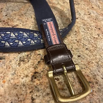 Vineyard Vines Belt Size 32 Sailboats • $15