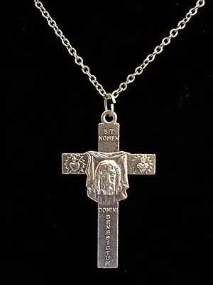 Holy Face Of Jesus Reparation Cross With Chain- Veronica's Veil • $17