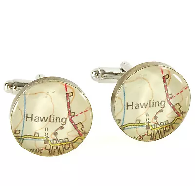 Hawling UK Map Cufflinks Gloucestershire United Kingdom • £13.98