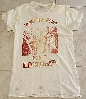 Vintage 70's 1974 TOLEDO CONCERT Bachman Turner Overdrive BTO Band Tour T Shirt • $499.95