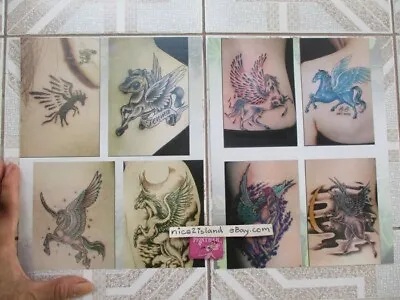 $12 • Buy Pegasus Tattoo Body Art Picture Fantasy Horse Wings Design 7x9 Inch Waterproof