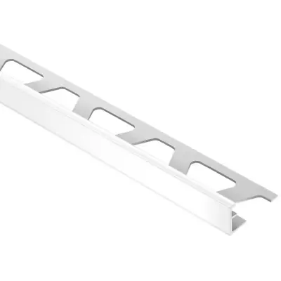 Schluter Jolly Bright White Aluminum 3 8 In. X 8 Ft. 2-1 2 In. Metal Tile Trim • $88.23