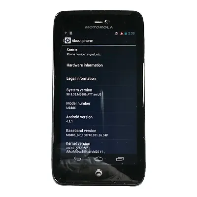 Motorola ATRIX MB886 - 8GB - Black (AT&T) Phone Only • $15.99