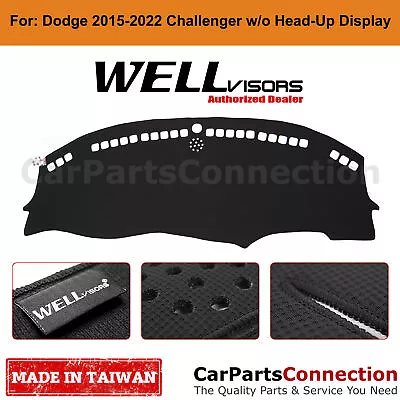 Wellvisors Dashboard Cover Dash Mat Black For 2015-2023 Dodge Challenger W/O HUD • $56.99