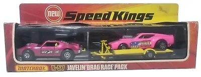 Vintage Matchbox Speed Kings K-57 Javelin Drag Race Pack Diecast Model Toy Boxed • £250