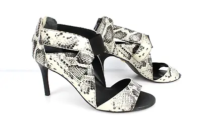 Minelli Open Court Shoes Leather Way Python Black And Ecru T 38 Mint • $61.38