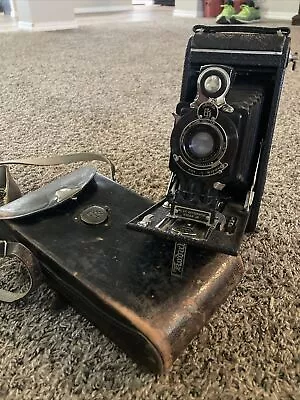 Antique KODAK Jr. No. 2C Autographic Camera With Case 140mm F 7.7 Ball Bearing • $8.99