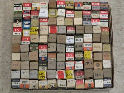 $21.75 • Buy Box Lot - 110 Vintage TV / AUDIO / GUITAR / AMPLIFIER / HAM / RADIO Tubes