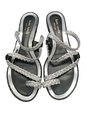 Kate Spade Silver Metallic Idonia Sandals Size 8M • £17.35
