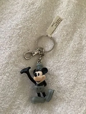 Disney Plastic/rubber Mickey Mouse As Steamboat Willie Lanyard Medal Key Chain • $7