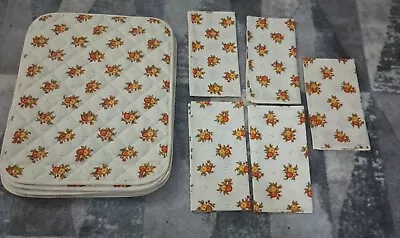 Vent Du Sud Placemats Set Of 4 Quilted Floral Cotton Table Linen French • $35