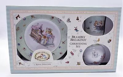 Royal Doulton Brambly Hedge Breakfast Poppies Babies Christening Set 3 Piece • £99.99