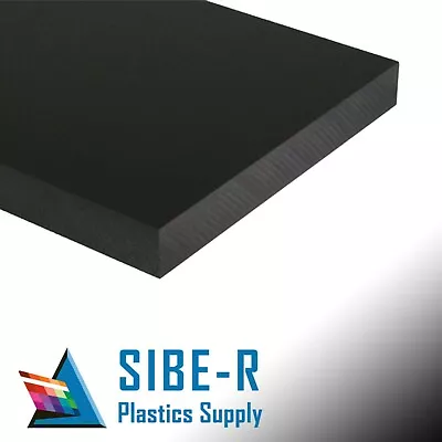 Black Hdpe 1/4  X 6  X 12  No Texture Polyethylene Plastic Sheet • $6.17