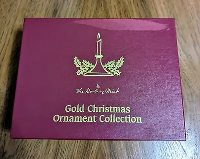 DANBURY MINT EMPTY Storage Box For 12 Gold Christmas Ornaments Candlestick • $24
