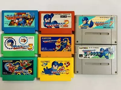 Lot 8 Games Super Famicom Rockman Megaman SEC EC SNES NES From Japan • $220.12