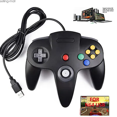 USB N64 Controller Joystick Nintendo 64 Gamepad For PC Mac Computer Raspberry Pi • $11.32