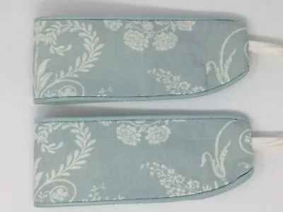 Laura Ashley Josette Duck Egg Blue Handmade Pair Of Curtain Tie Backs Piped Blue • £21.99