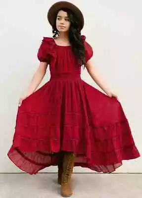 Joyfolie Diana Dress In Washed Bougainvillea (red)  Nwt  Girls Size 8 • $29.99