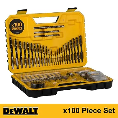 £29.95 • Buy DEWALT Drill Bit Set 100 Piece Combination Screwdriver Bits Masonry Wood Metal