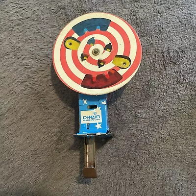 Vintage Tin Toy Mechanical Sparkler Spinner Toy - 4th Of July 1950’s Works! • $10.69