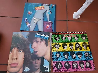 Collection Lot Rolling Stones Vinyl LP  Albums Some Girls Under Cover Black Blue • $70