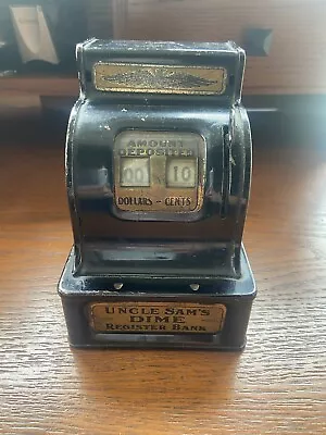 Vintage Uncle Sam's Dime Register Coin Bank • $5.60