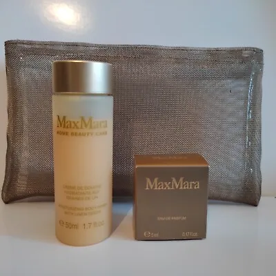 Max Mara Max Mara For Women Mini 5 Ml EDP + Creme De Douche 50 Ml + Cosmetic Bag • £37.60