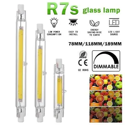 78mm 118mm Dimmable R7s COB LED Bulbs Security Flood Replaces Bulb 5W10W Y6I4 • £2.72