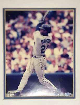 Ken Griffey Jr Signed 8x10 Framed In 12.5x14 Matting Mounted Memories Autograph • $110